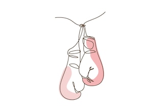 Boxing gloves drawings