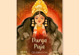 Durga puja flyer