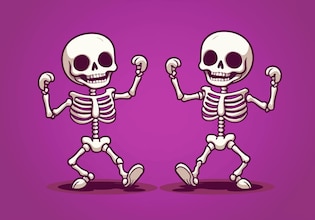 cartoon skeleton