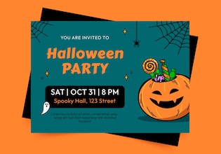 Halloween party invitations