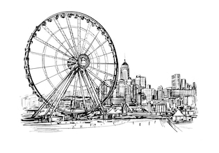 Ferris wheel drawings