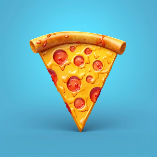 View of graphic 3d pizza