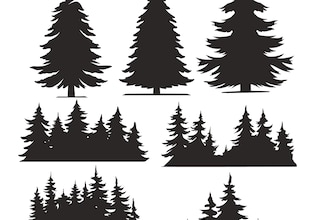 Pine Tree silhouettes