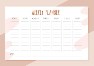 Weekly planner templates